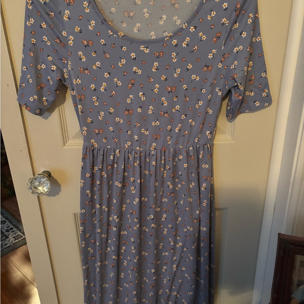 Floral Blue Dress